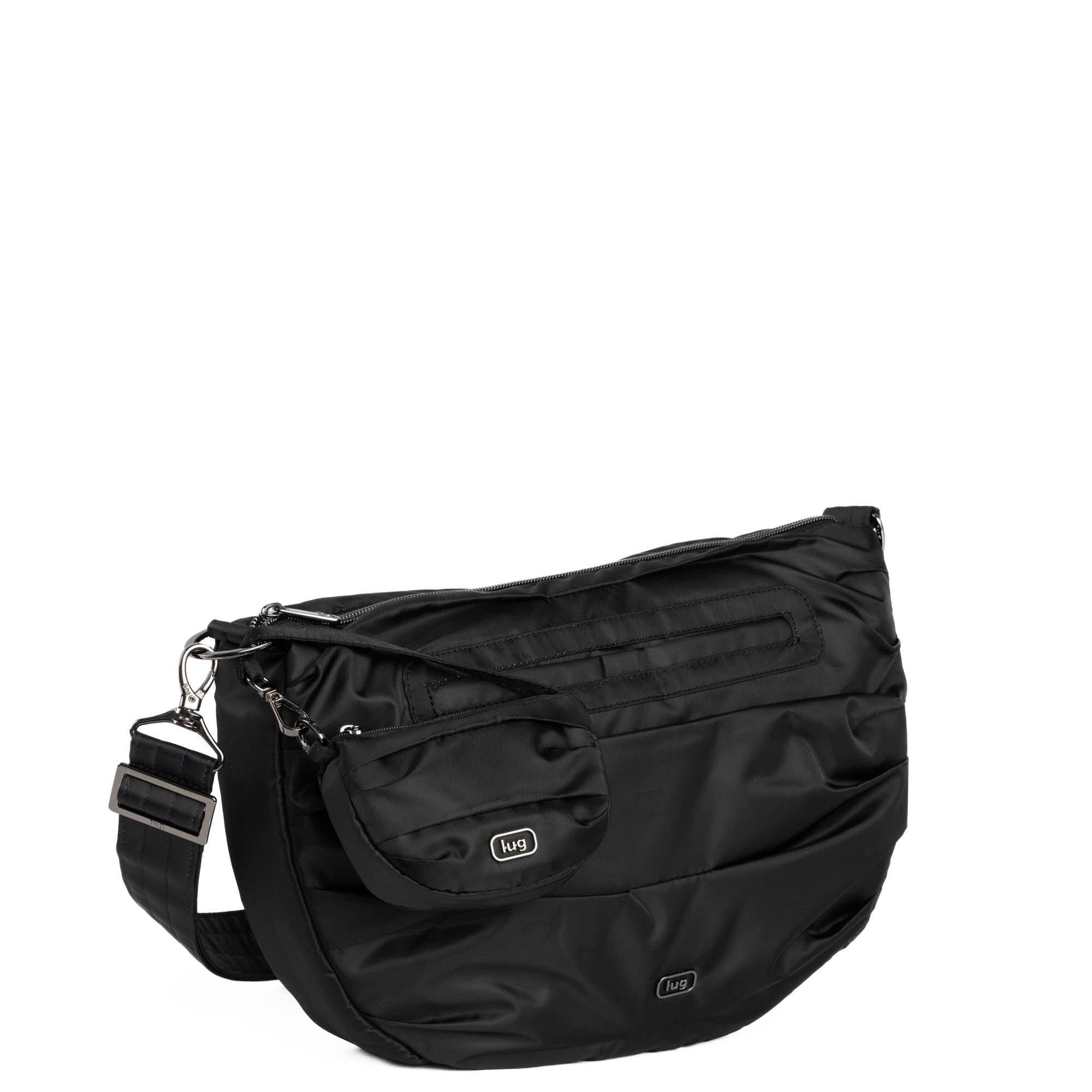 Scuffle Pleated Crossbody Bag with Disco Pouch - BLACK - Scuffle_Black_02